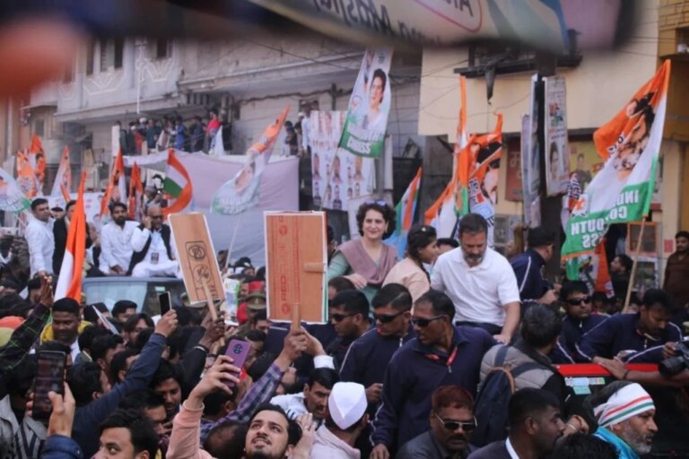 bharat jodo nyay yatra Priyanka Gandhi seen with Rahul gandhi