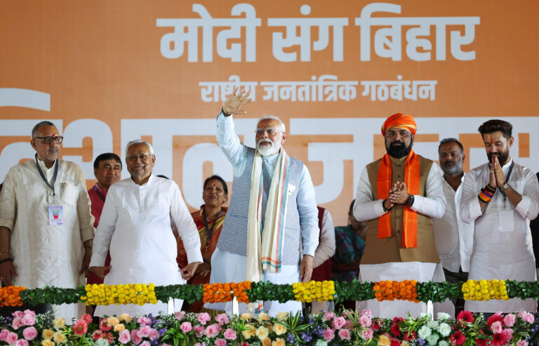 Nitish Kumar and PM Modi in Bihar