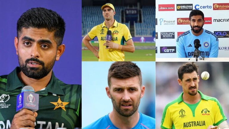 Babar Azam | mitchell starc | Jasprit Bumrah | mark wood | Pat Cummins | shreshth bharat