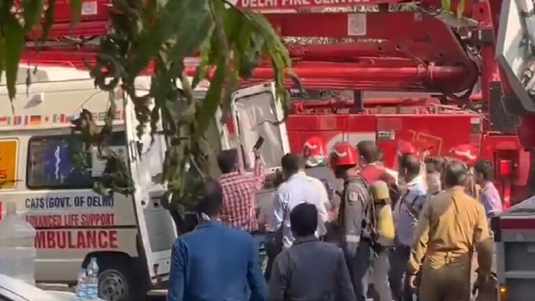 Delhi fire in income tax office building one person died read