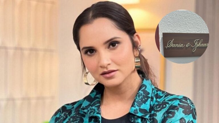 Sania Mirza added her son izhaan name on new namepalte after divorce from shoaib malik watch instagram post