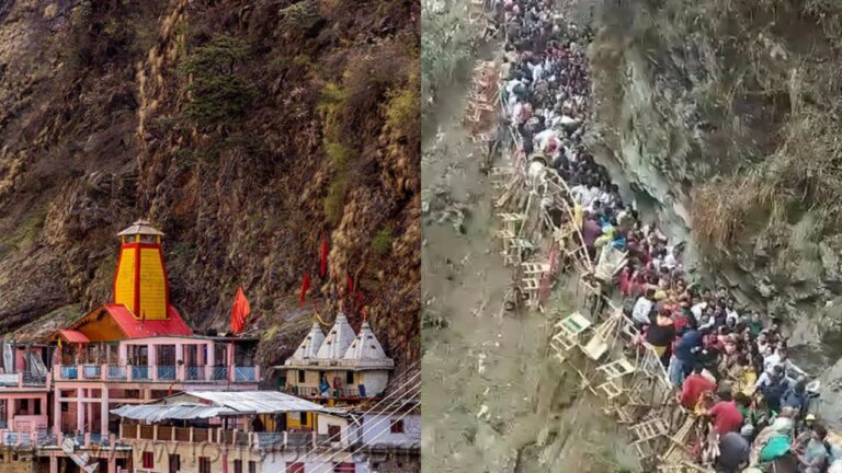 Yamunotri Dham situation uncontrolled on fourth day queues of vehicles extended up to five km