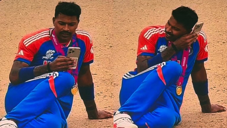 ind-vs-sa-final-india-wins-t-20-world-cup-beat-south-africa Hardik Pandya video call natasa-stankovic-or-krunal-pandya