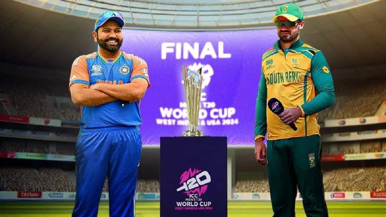 IND vs SA Final T20 World Cup 2024 Scorecard Team india inning end rohit sharma virat kohil Axar Patel