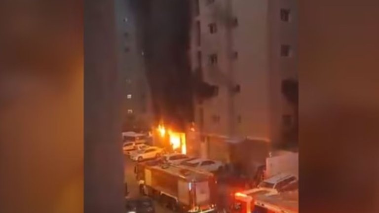 Massive fire breaks out in Kuwait Mangaf 40 Indians killed