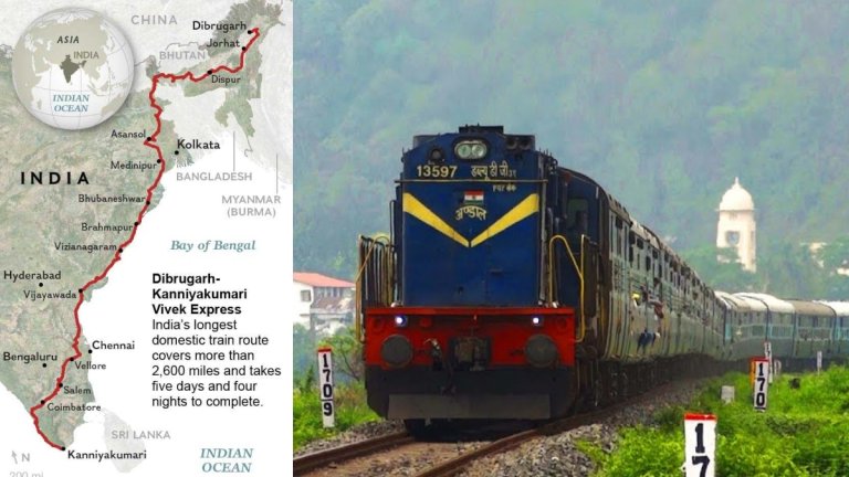 Vivek Express Route| Indian Railway Longest Train journey| shreshth bharat