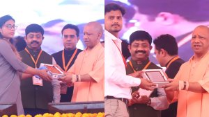 CM Yogi distributed tablets and smartphones to the youth gave appointment letters read