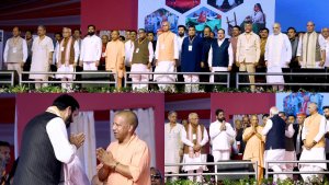 CM Yogi Attended Swearing Ceremony