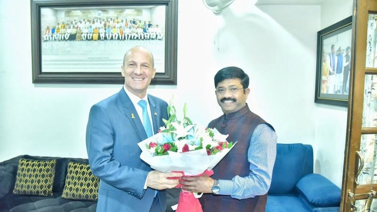 Israel Ambassador Reuven Azar Met Nand Gopal Gupta Nandi