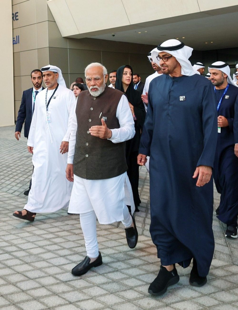 Dubai, Dec 1 (ANI): Prime Minister Narendra Modi with UAE President and Ruler of Abu Dhabi Sheikh Mohamed bin Zayed Al Nahyan on the sidelines of the COP28 Summit, in Dubai on Friday. (ANI Photo)