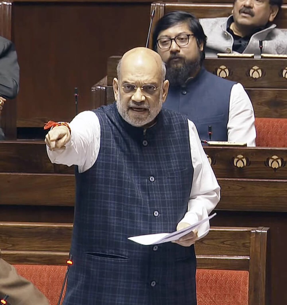 New Delhi, Dec 11 (ANI): Union Home Minister Amit Shah speaks in the Rajya Sabha during the Winter Session of the Parliament, in New Delhi on Monday. (ANI Photo/Sansad TV)