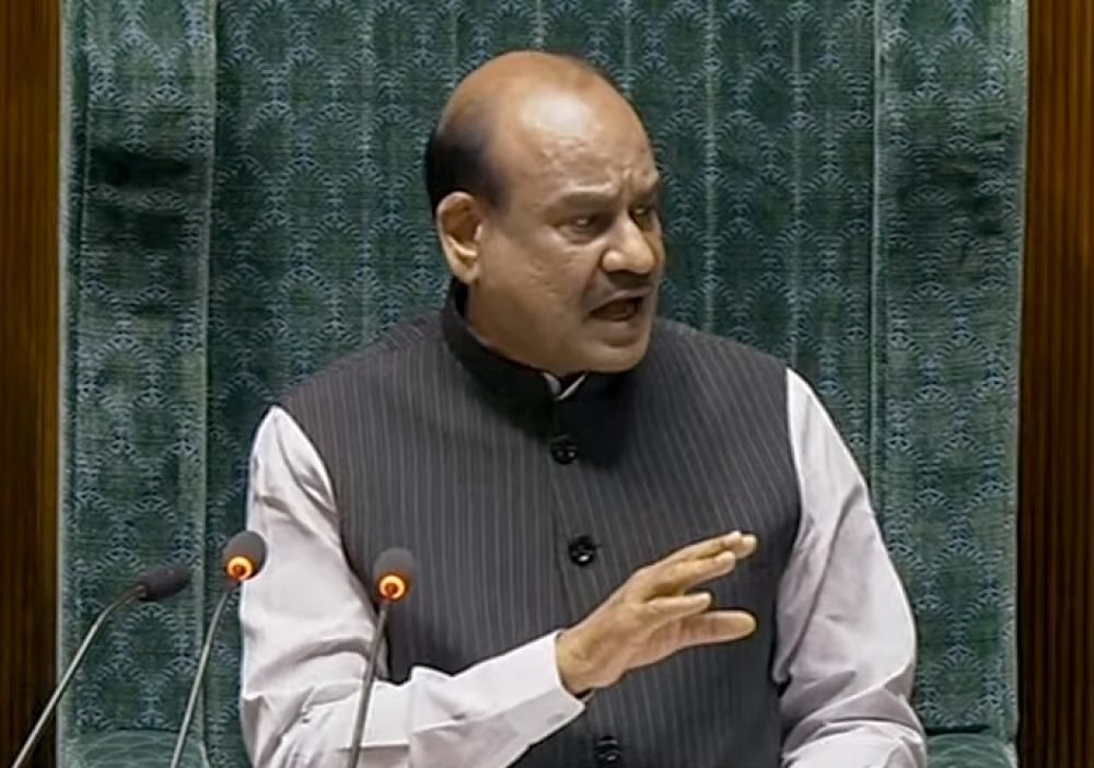 New Delhi, Dec 18 (ANI): Lok Sabha Speaker Om Birla conducts the proceedings of the House during the Winter Session of Parliament, in New Delhi on Monday. (ANI Photo/SansadTV)