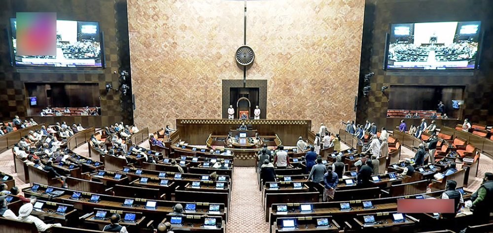 New Delhi, Dec 18 (ANI): Opposition MPs create a ruckus in Rajya Sabha during the Winter Session of Parliament, in New Delhi on Monday. (ANI Photo/Sansad TV)
