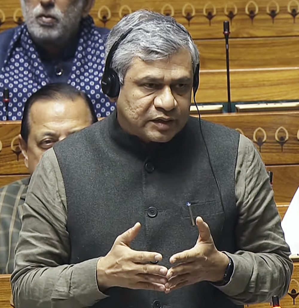 New Delhi, Dec 20 (ANI): Union Railway Minister Ashwini Vaishnaw speaks in the Lok Sabha during the Winter Session of Parliament, in New Delhi on Wednesday. (ANI Photo/Sansad TV)