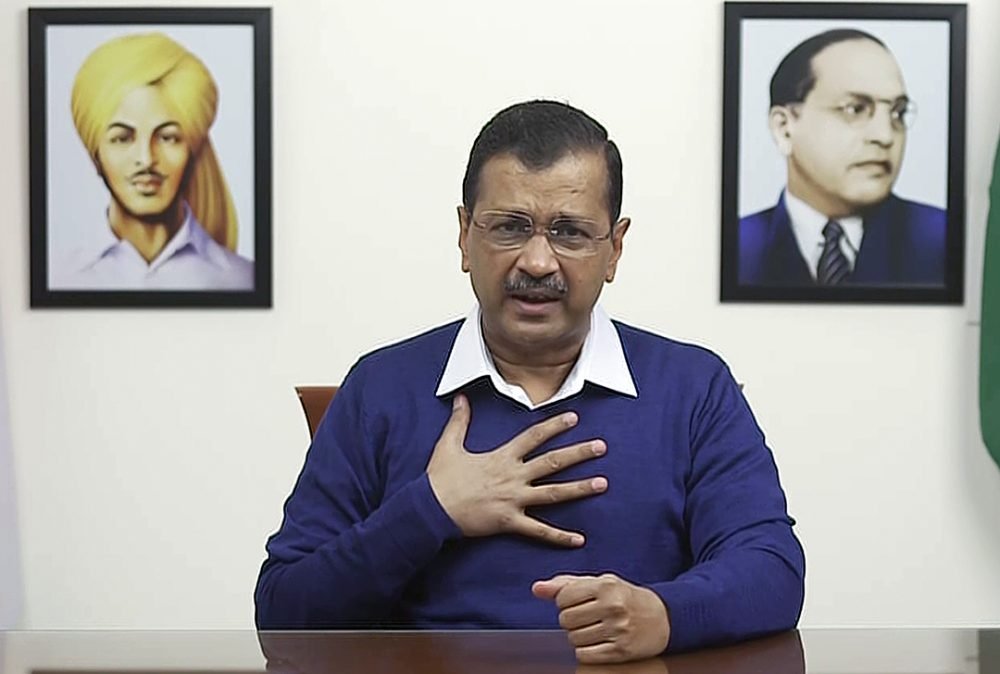 New Delhi, Jan 4 (ANI): Delhi Chief Minister Arvind Kejriwal addresses a press conference regarding his summons by the Enforcement Directorate (ED) in the liquor policy case, in New Delhi on Thursday. (ANI Photo)