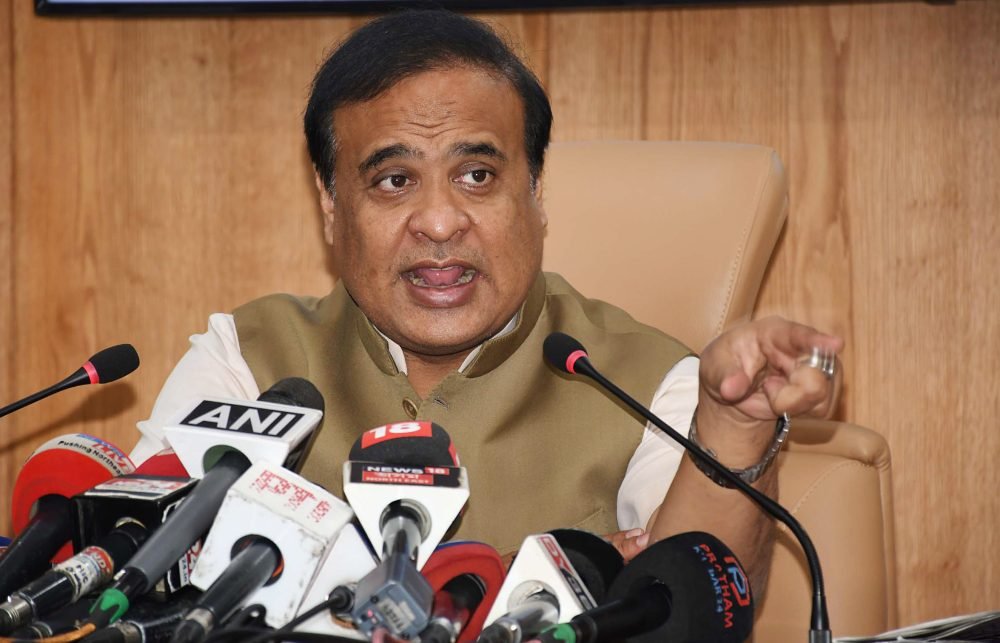 Guwahati, Jan 16 (ANI): Assam Chief Minister Himanta Biswa Sarma addresses a press conference, at Dispur in Guwahati on Tuesday. (ANI Photo)