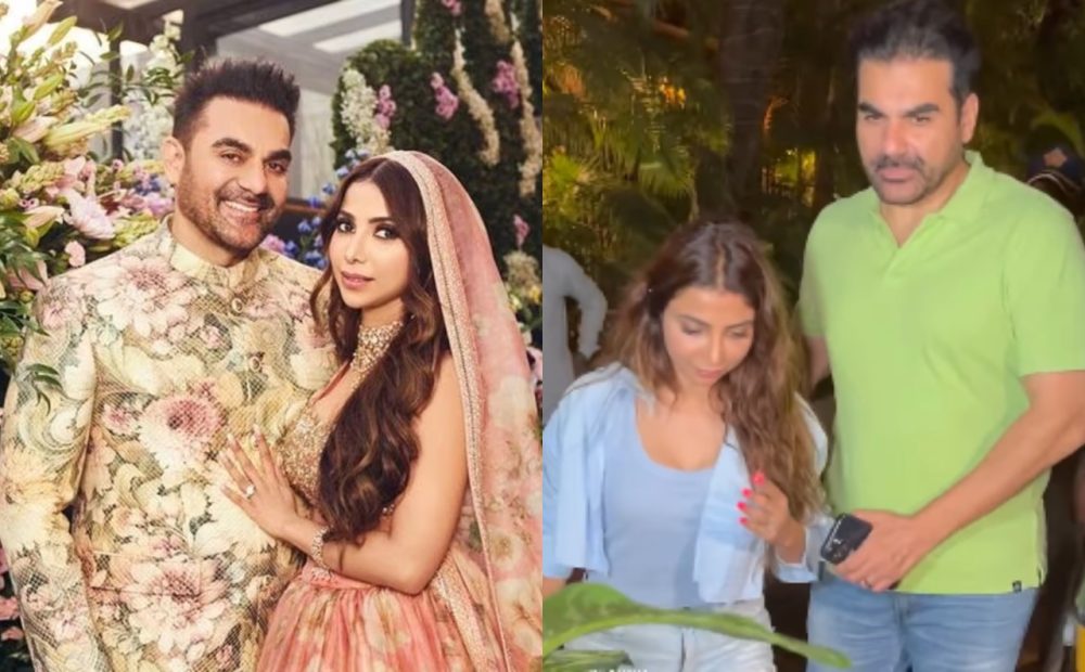 Arbaaz Khan-Sshura arbaaz khan sshura khan spotted outside hospital paparazzi asked if there is any good news salman khan