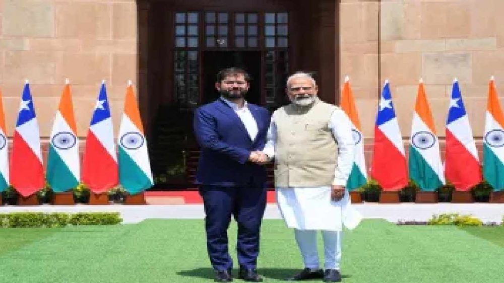 Chilean President Gabriel Boric Font meets pm modi